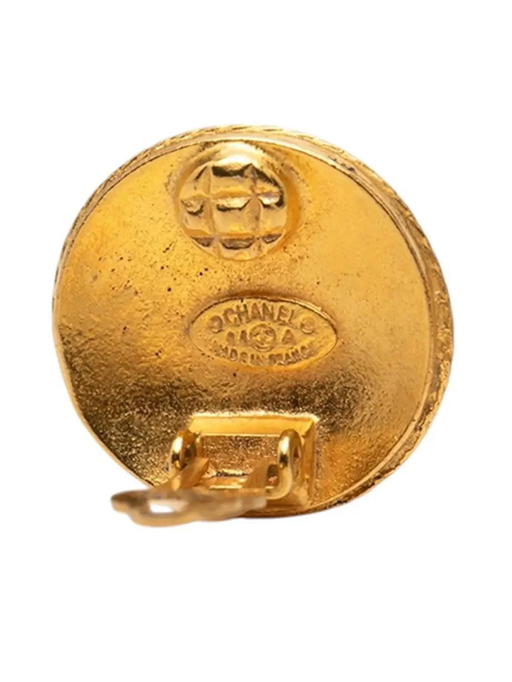 Chanel Cc Logo Round Clip-On Earrings #276054C77B